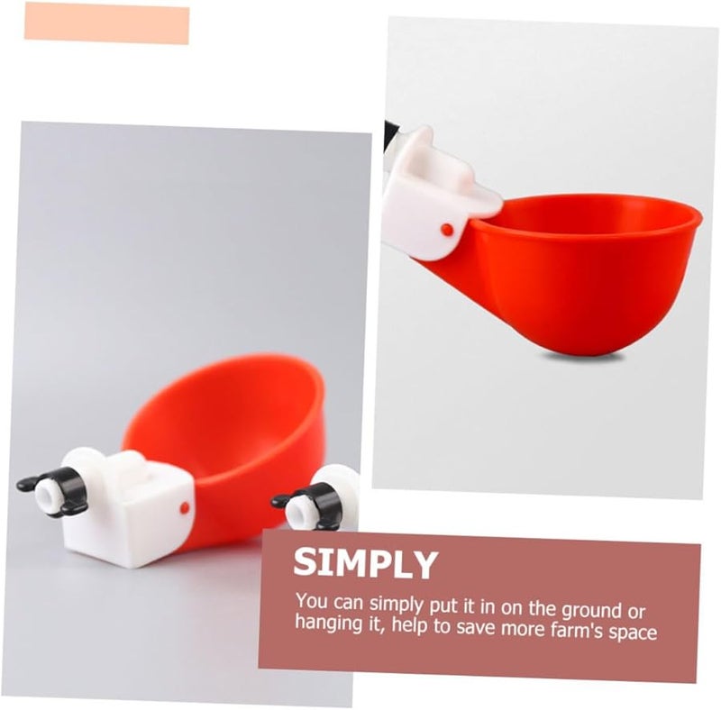 سقاية دجاج أوتوماتيكية 5 قطع مغذيات قابلة للاستبدال للدواجن والببغاوات سهلة التركيب - Image 3